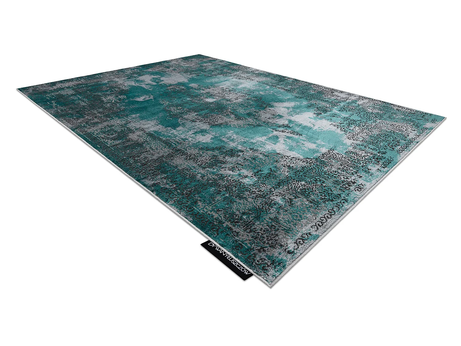 Tapis DE LUXE moderne 6754 Abstraction - Structural vert / gris 160x220 cm