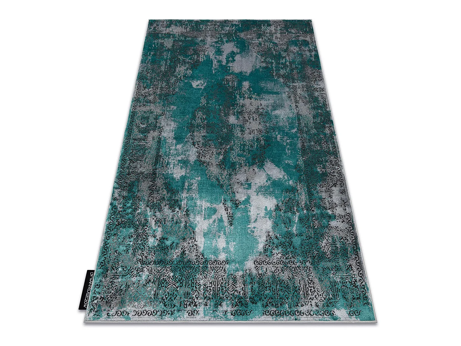 Tapis DE LUXE moderne 6754 Abstraction - Structural vert / gris 160x220 cm
