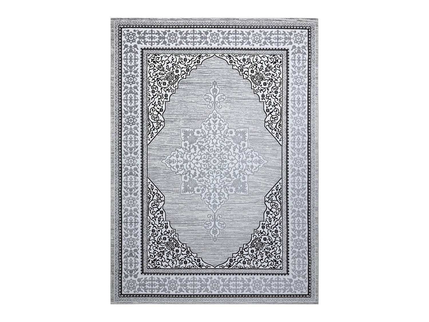 Tapis GLOSS moderne  8490 52 Ornement, élégant, cadre Ivoire / gris 160x220 cm