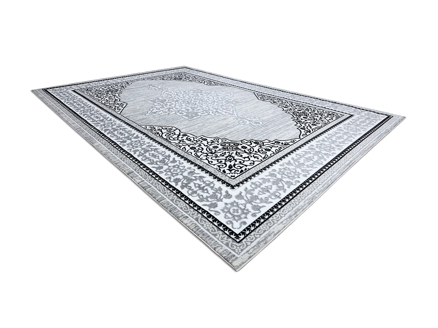 Tapis GLOSS moderne  8490 52 Ornement, élégant, cadre Ivoire / gris 160x220 cm