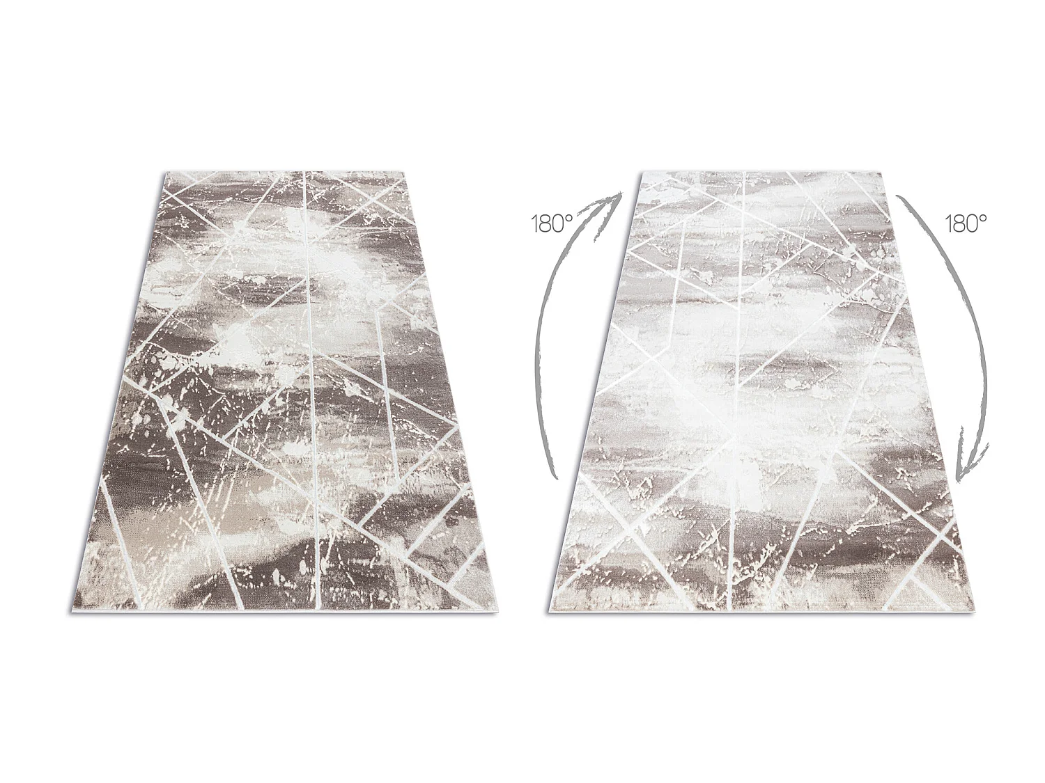 Tapijt CORE 1818 Geometrisch - structureel, twee lagen vlies, ivoor /  160x220 cm