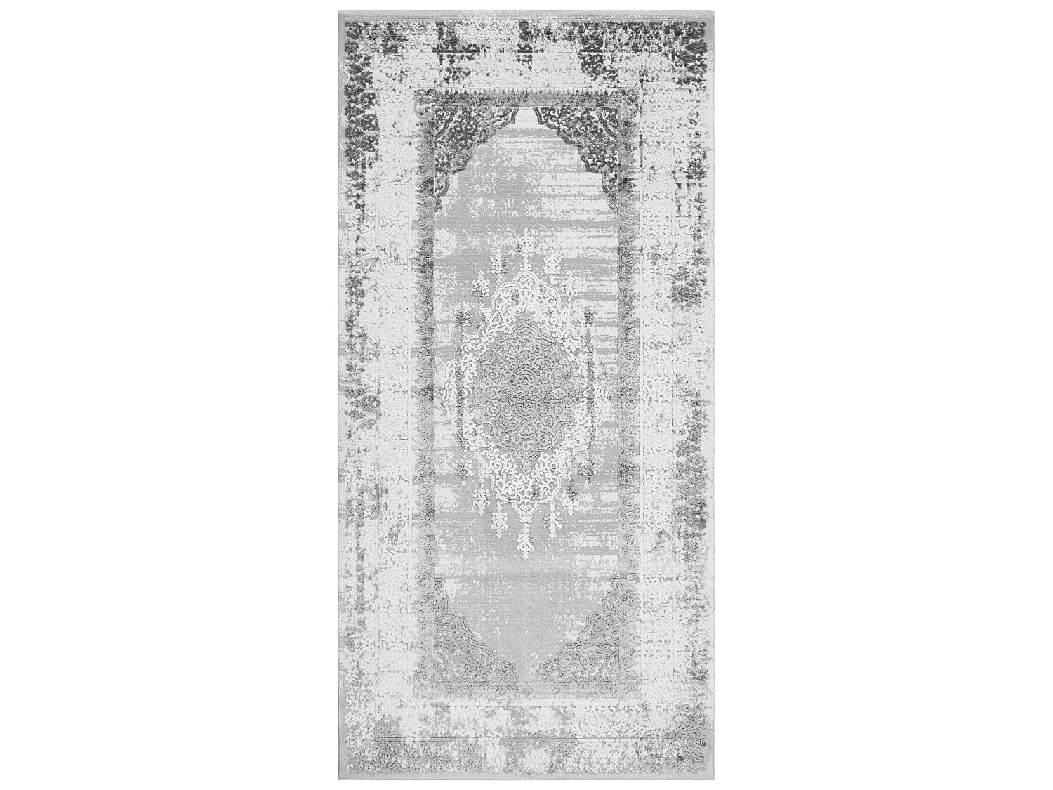 Alfombra acrílica VALS 8801 Marco Ornamento marfil / gris 80x100 cm