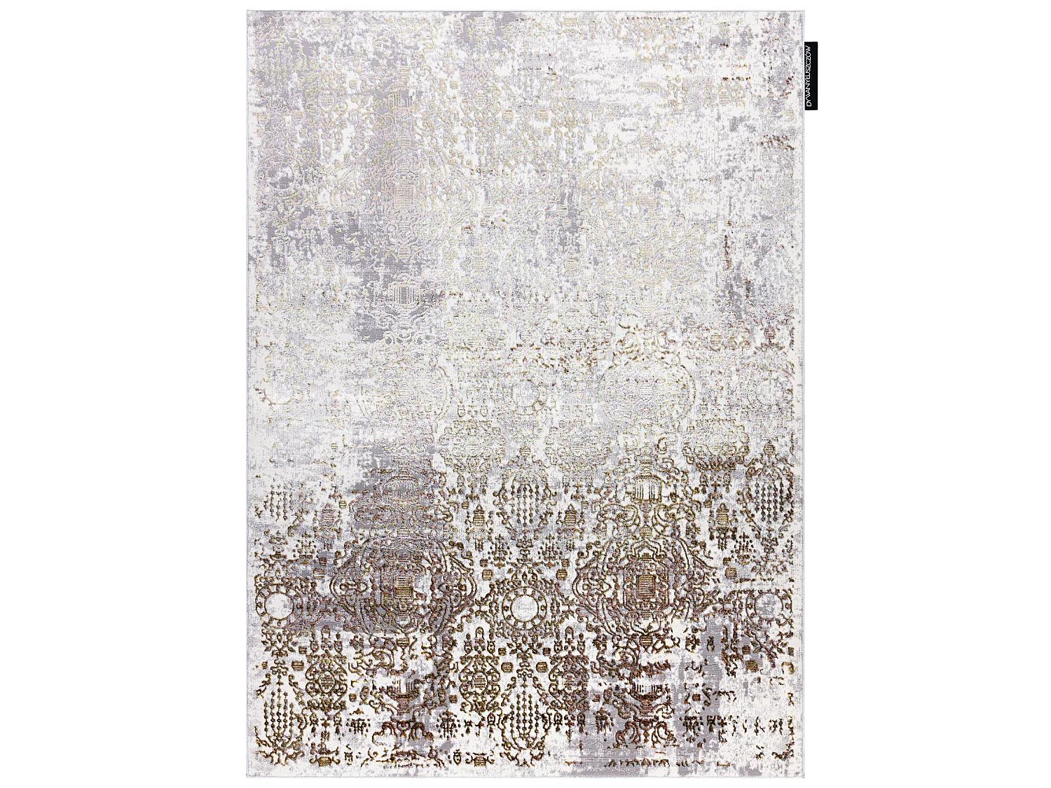 Tapis DE LUXE moderne 2081 Ornement vintage - Structural or / crème 160x220 cm