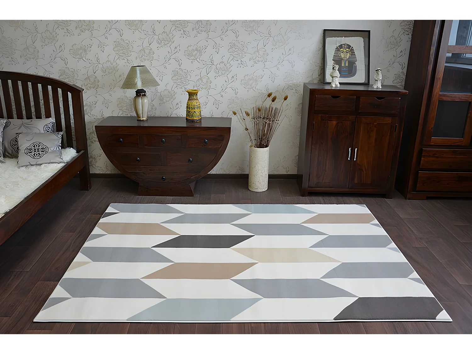 Tapijt ARGENT - W4937 Ruit crèmee  240x330 cm