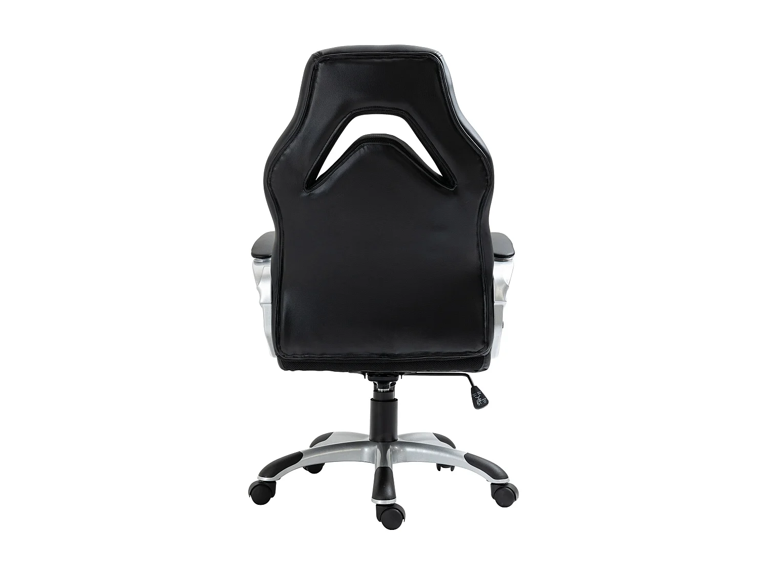 Chaise de bureau - Similicuir & Plastique - Noir / Noir - Foxton