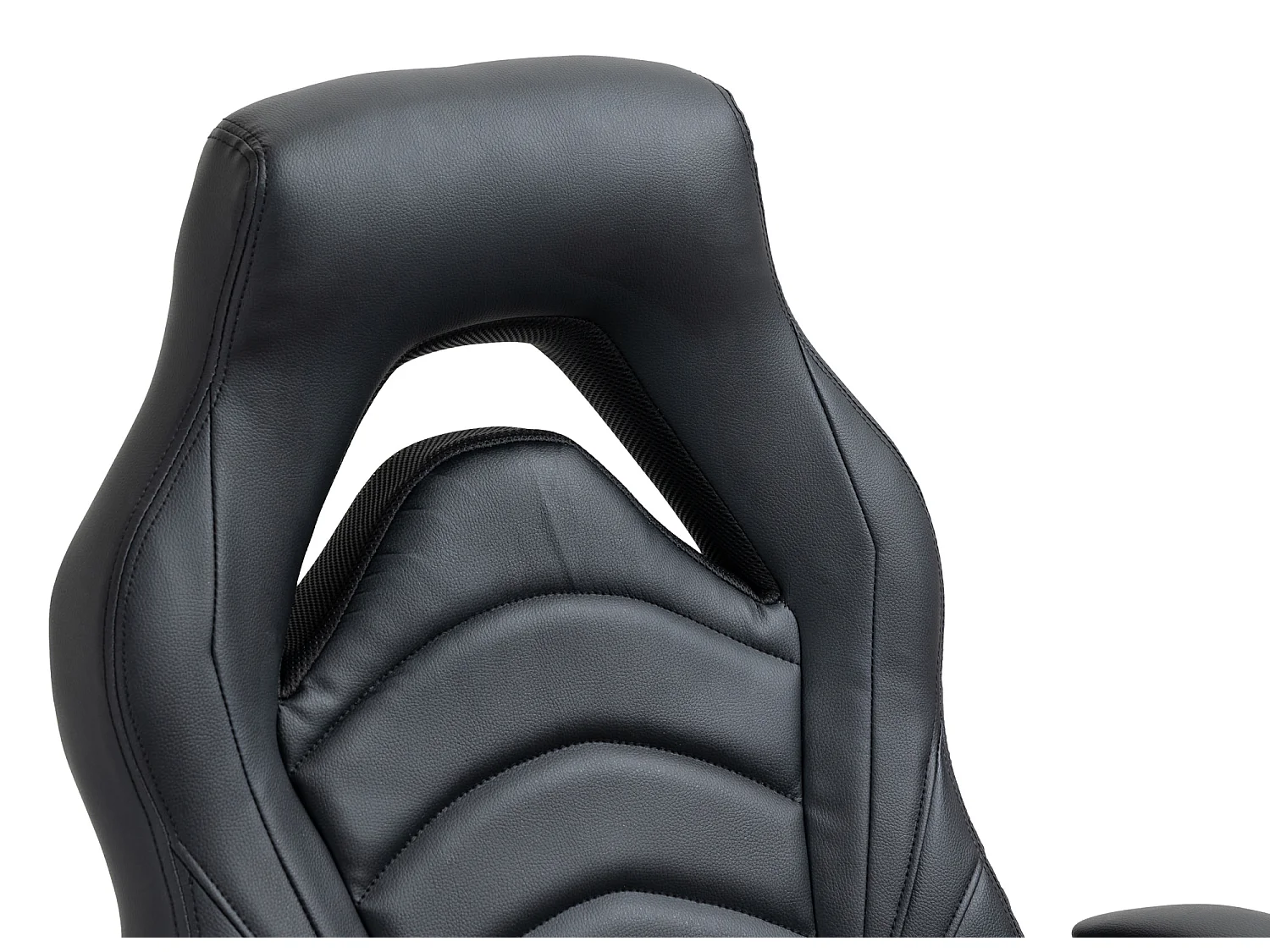 Chaise de bureau - Similicuir & Plastique - Noir / Noir - Foxton