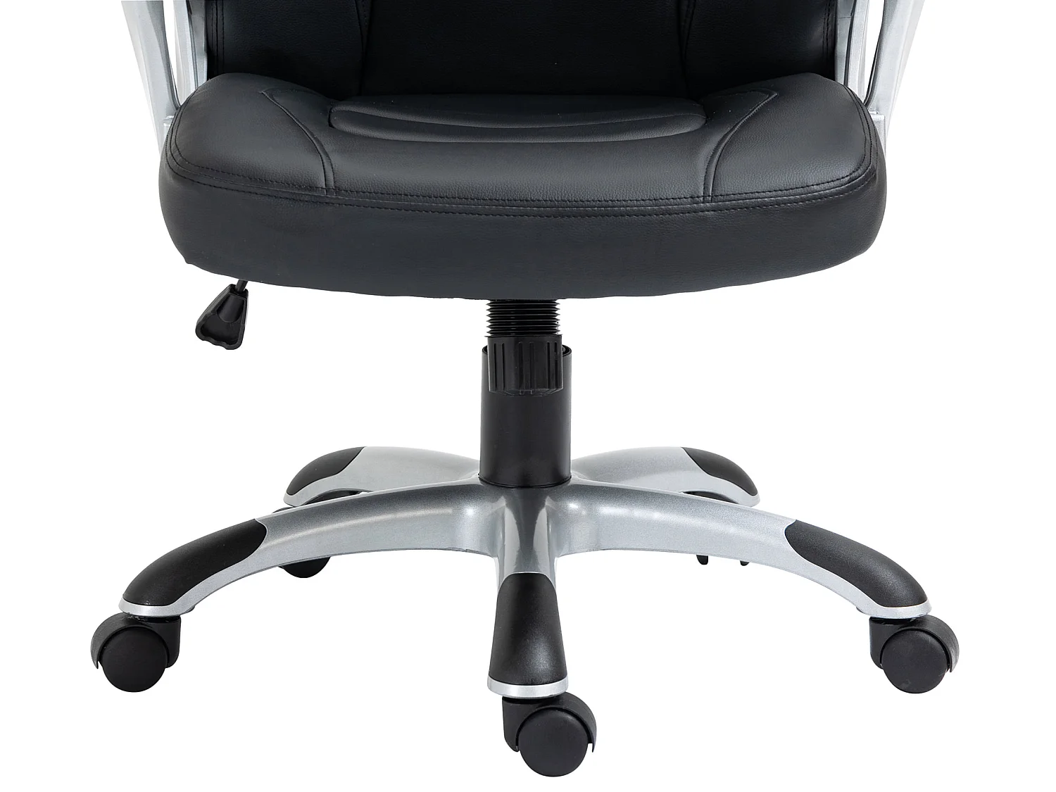 Chaise de bureau - Similicuir & Plastique - Noir / Noir - Foxton