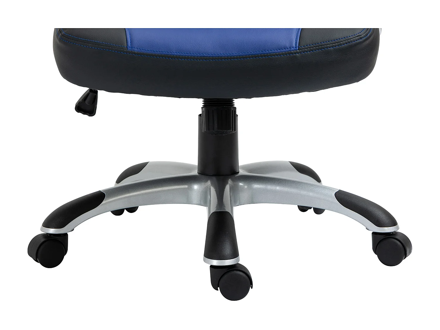 Chaise de bureau - Similicuir & Plastique - Noir / Bleu - Foxton