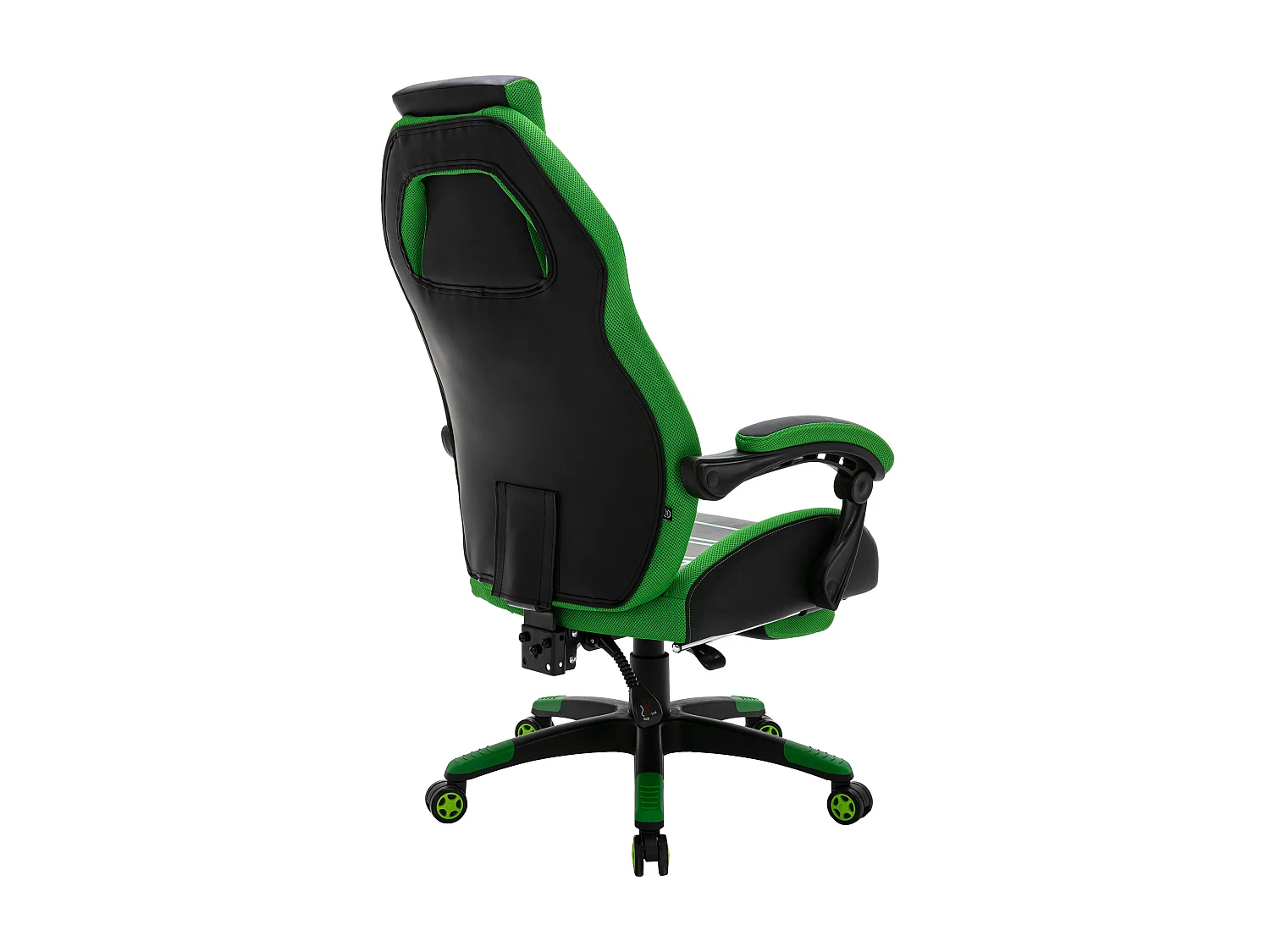 Chaise de bureau - Similicuir & Plastique - Noir / Vert - Clovis