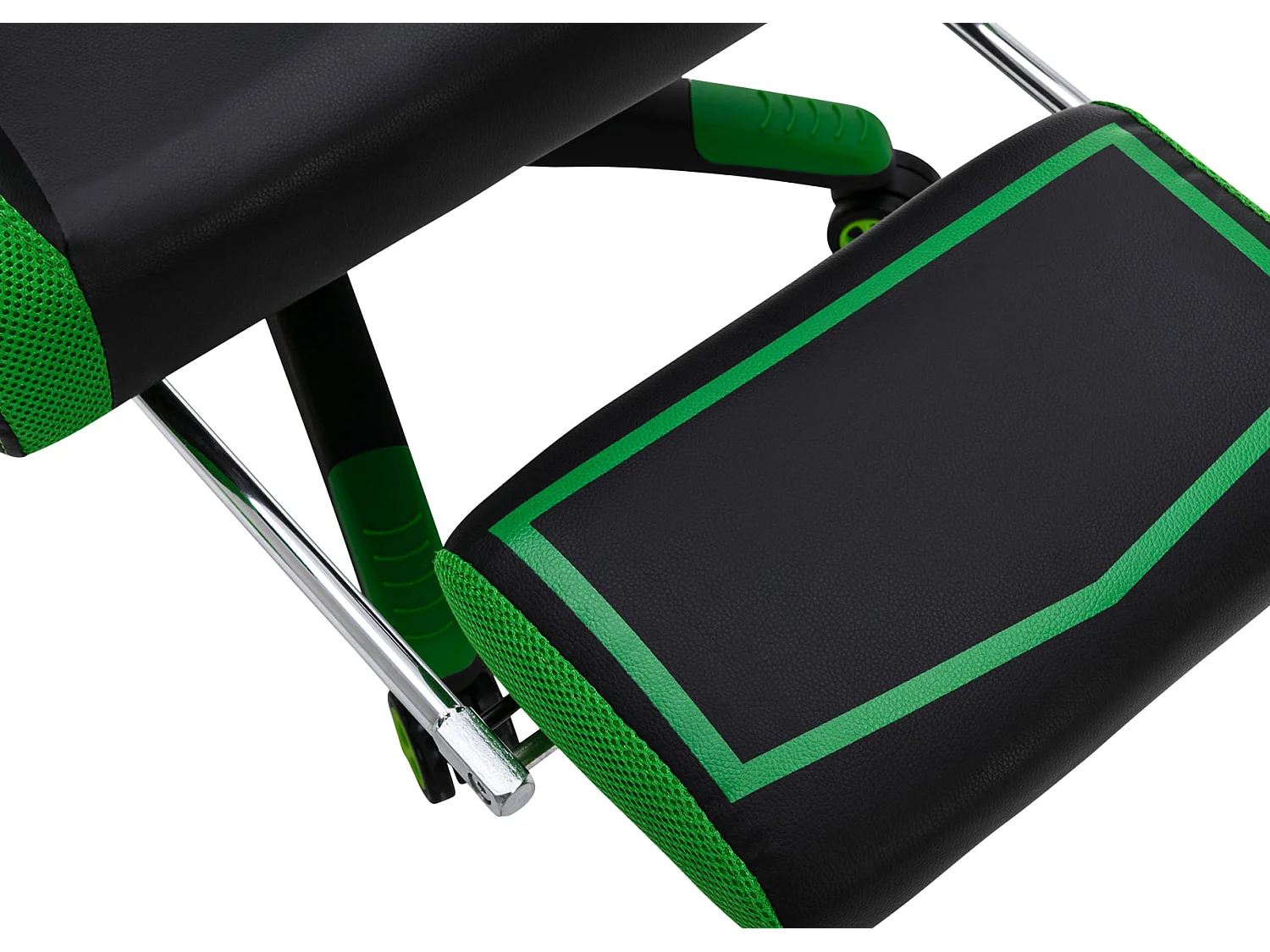 Chaise de bureau - Similicuir & Plastique - Noir / Vert - Clovis