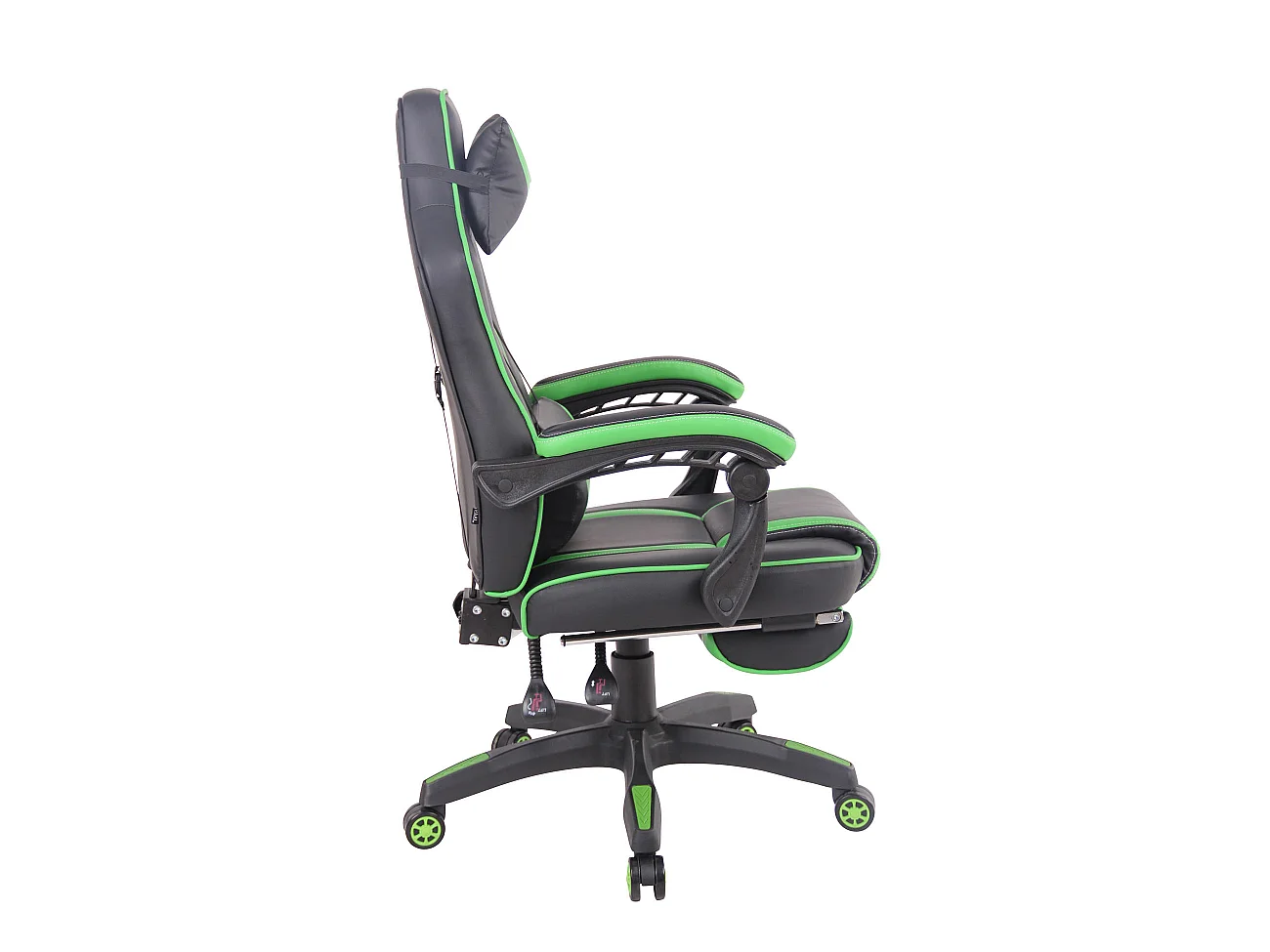Chaise de bureau - Similicuir & Plastique - Noir / Vert - Heat