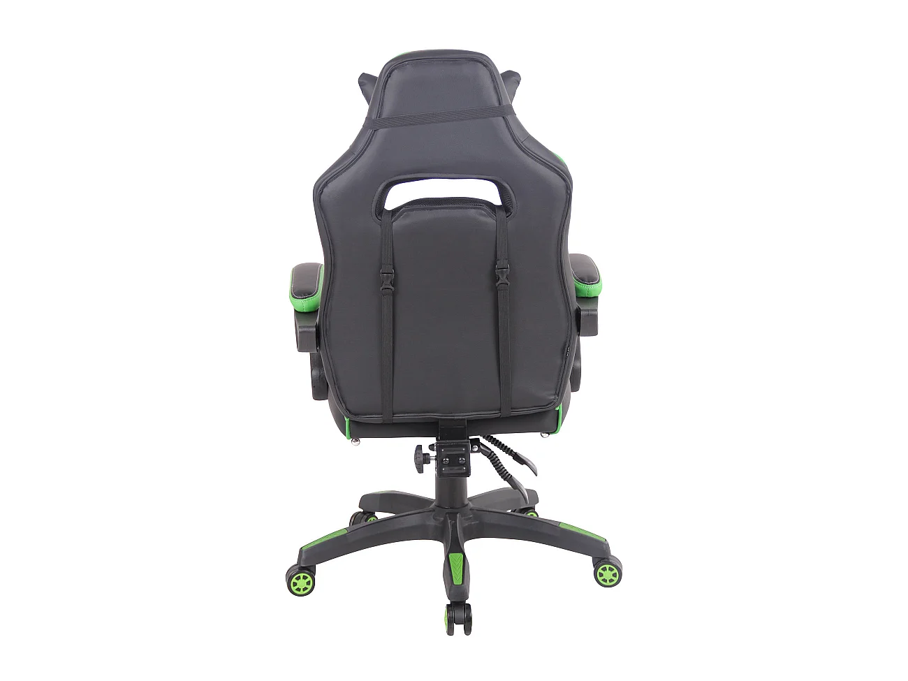 Chaise de bureau - Similicuir & Plastique - Noir / Vert - Heat