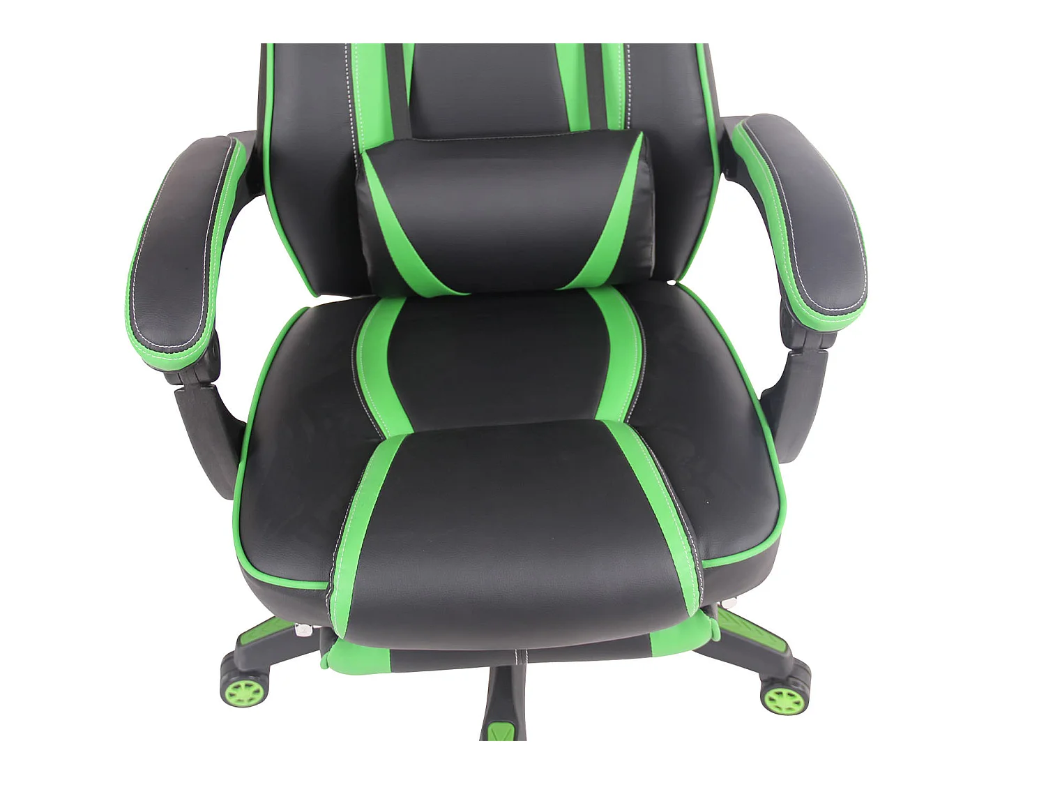 Chaise de bureau - Similicuir & Plastique - Noir / Vert - Heat