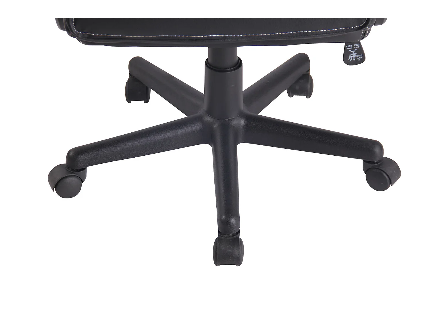 Chaise de bureau - Similicuir & Chrome - Noir / Jaune - Elbing