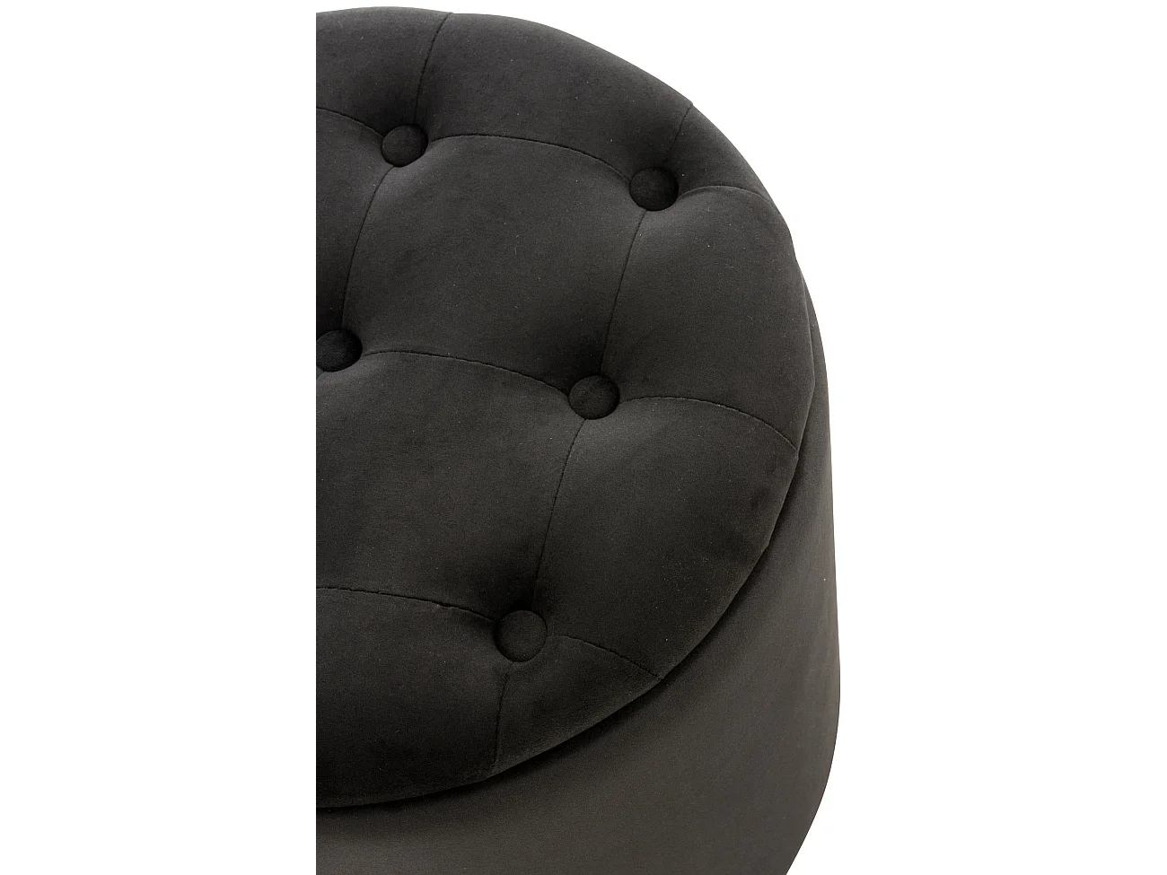 Tabouret - Velours & Blanc - Noir - Pantin