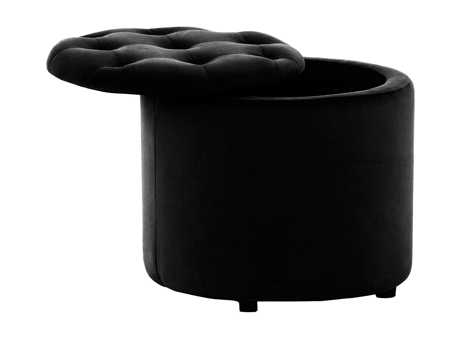 Tabouret - Velours & Nature - Noir - Pantin