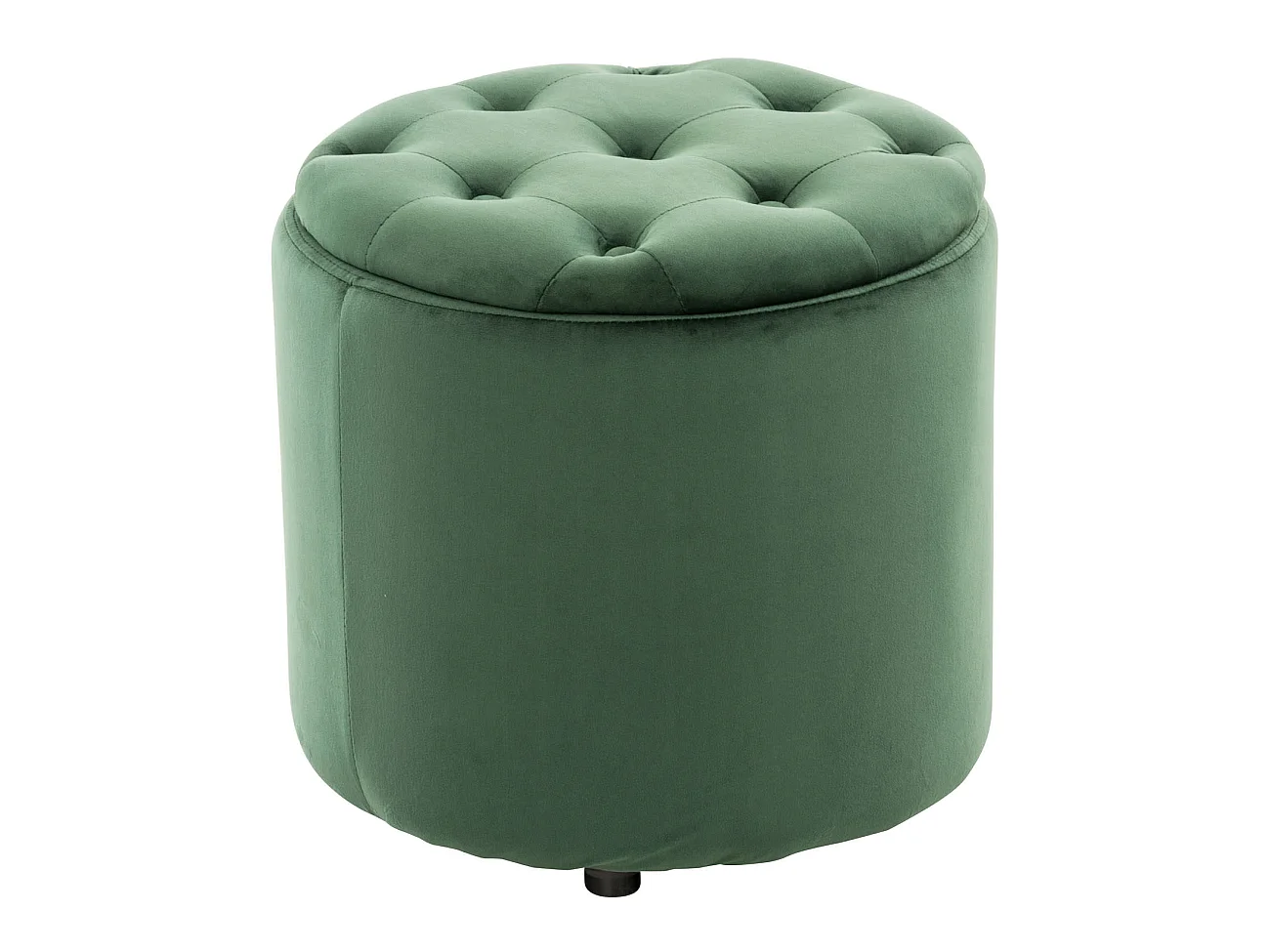 Tabouret - Velours & Blanc - Vert - Pantin