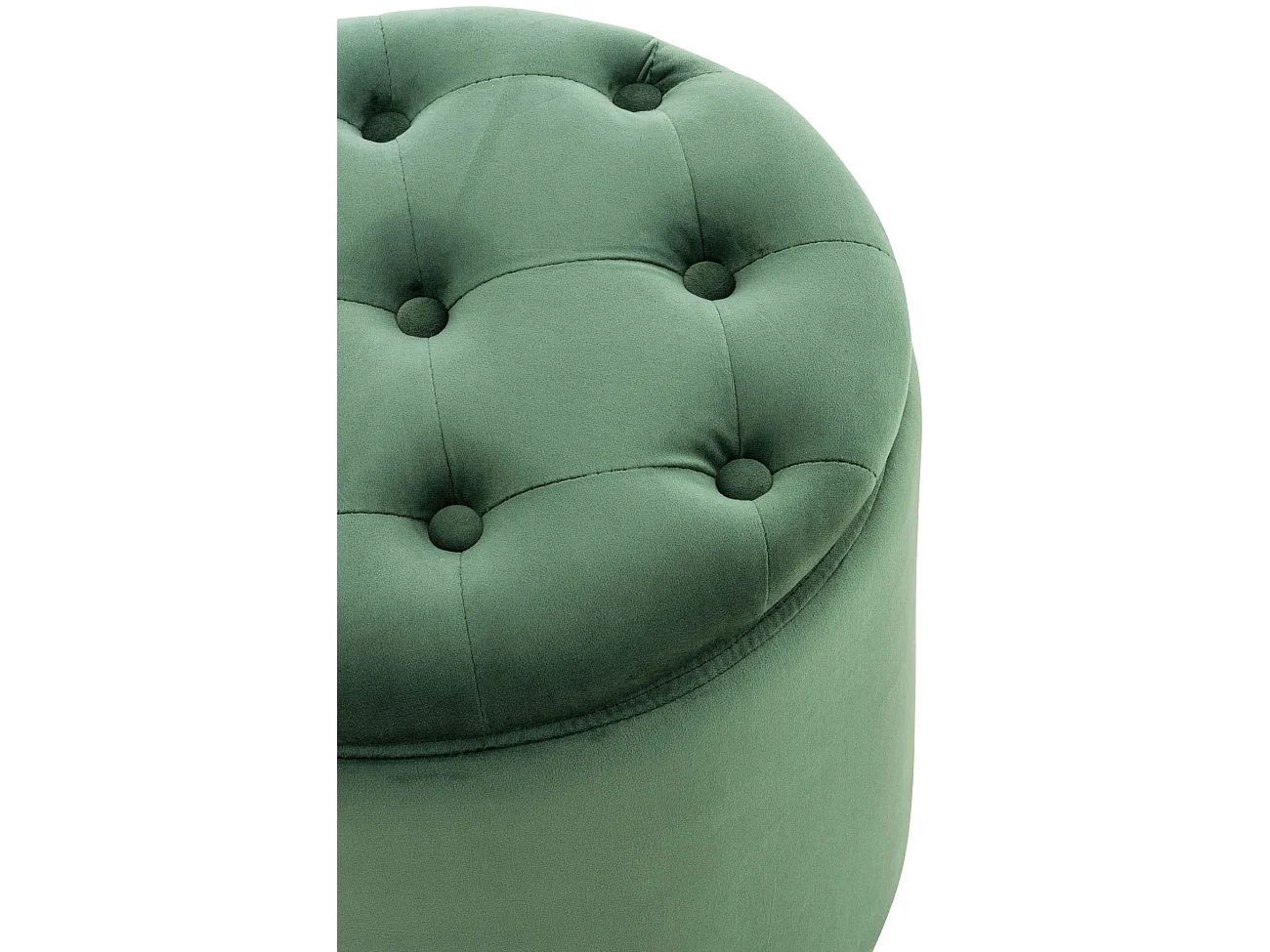 Tabouret - Velours & Blanc - Vert - Pantin