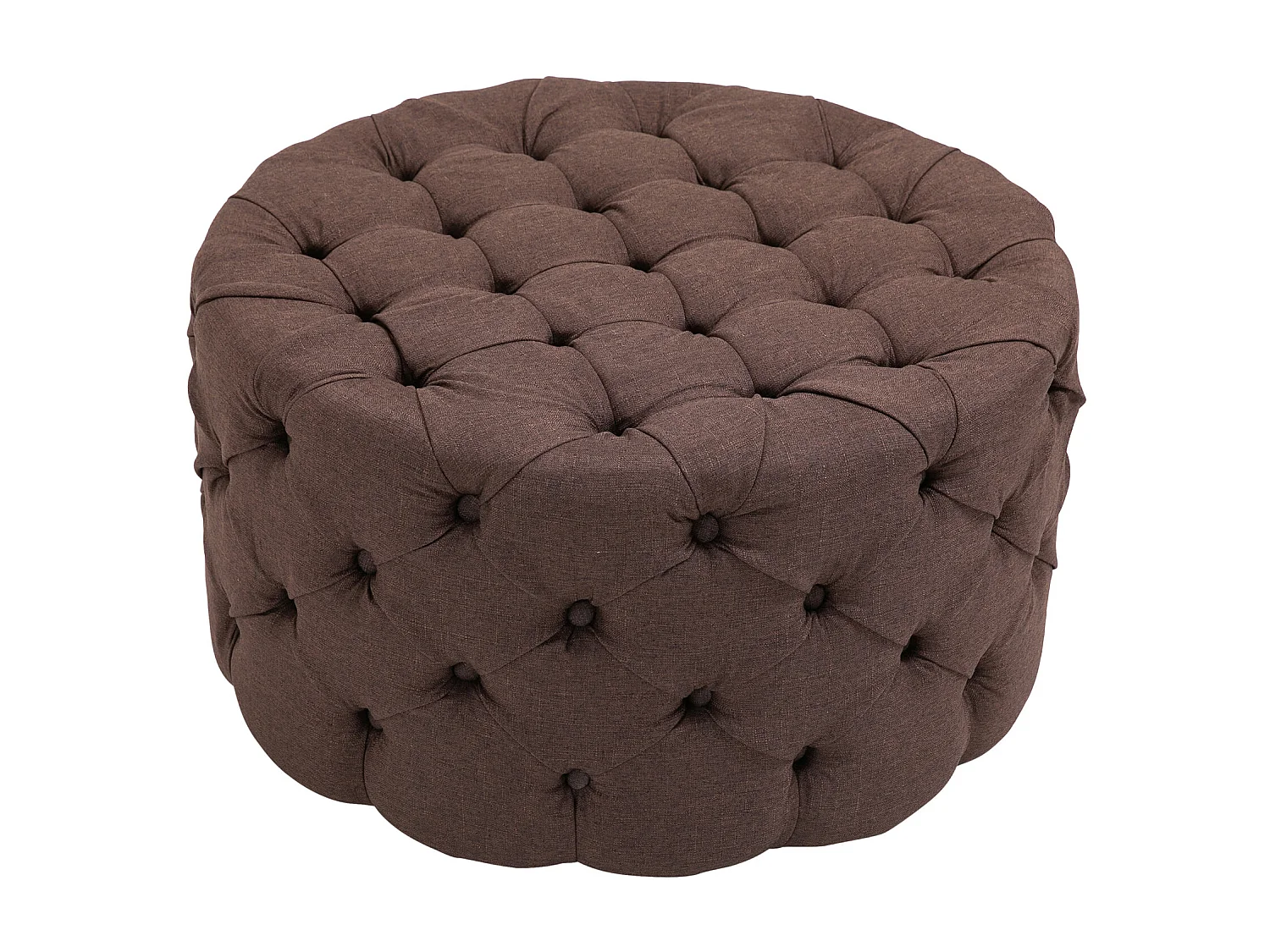 Tabouret - Tissu - Marron - Drancy