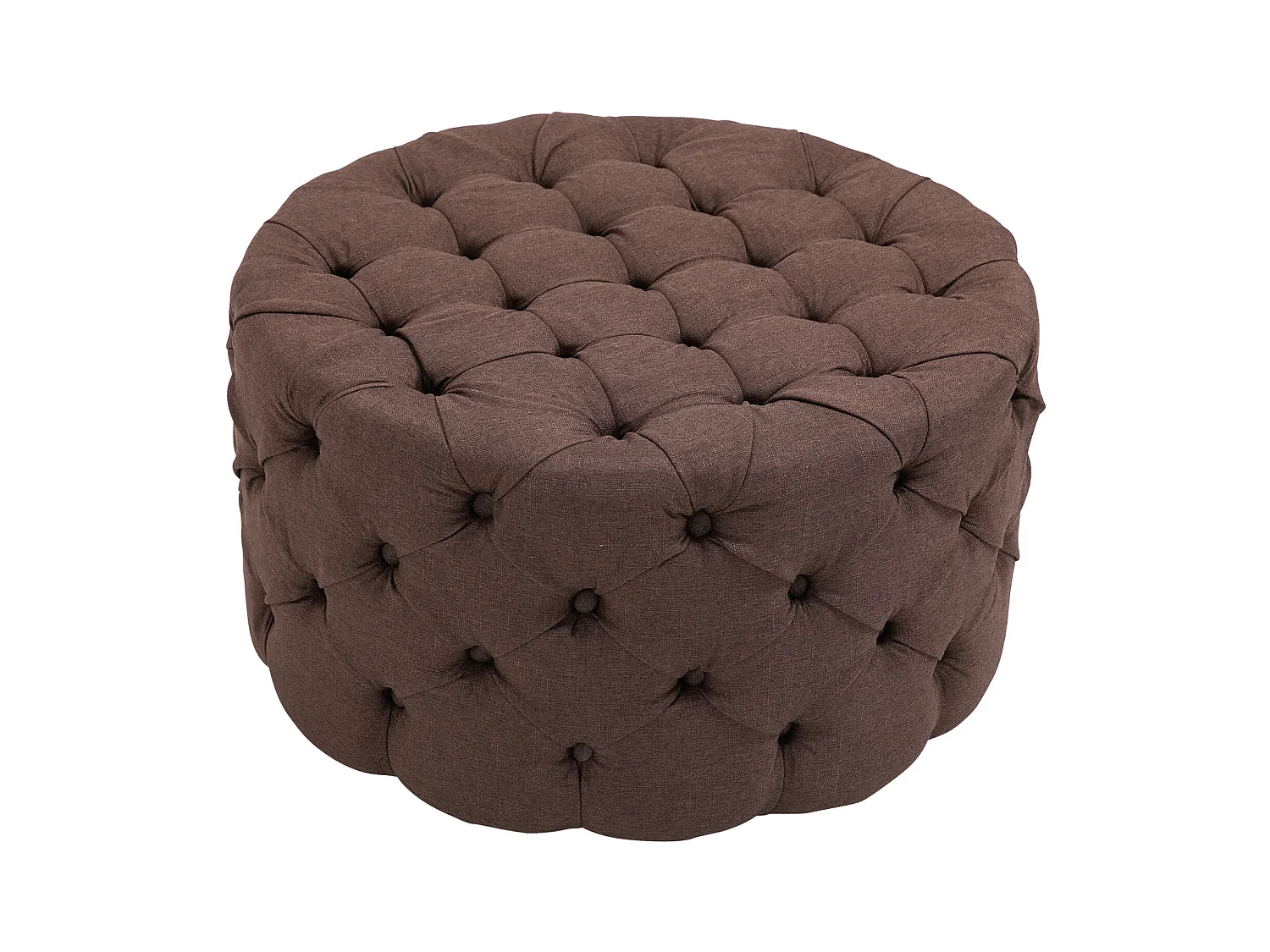 Tabouret - Tissu - Marron - Drancy