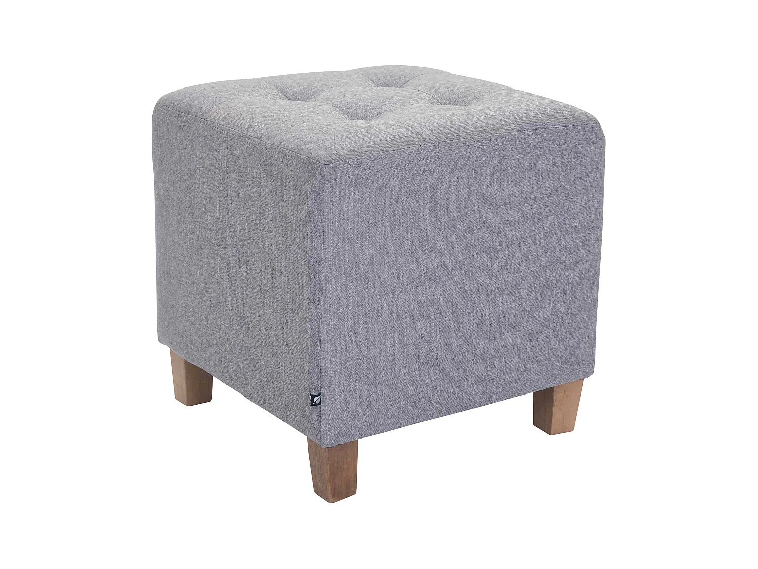 Tabouret - Tissu & Bois - Gris clair - Pharao