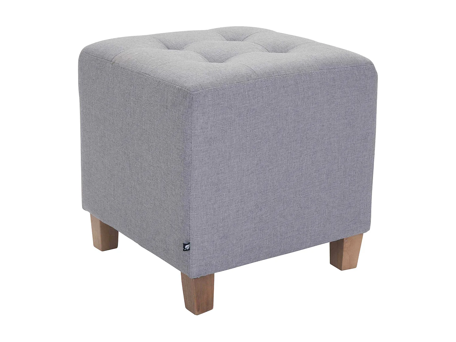 Tabouret - Tissu & Bois - Gris clair - Pharao