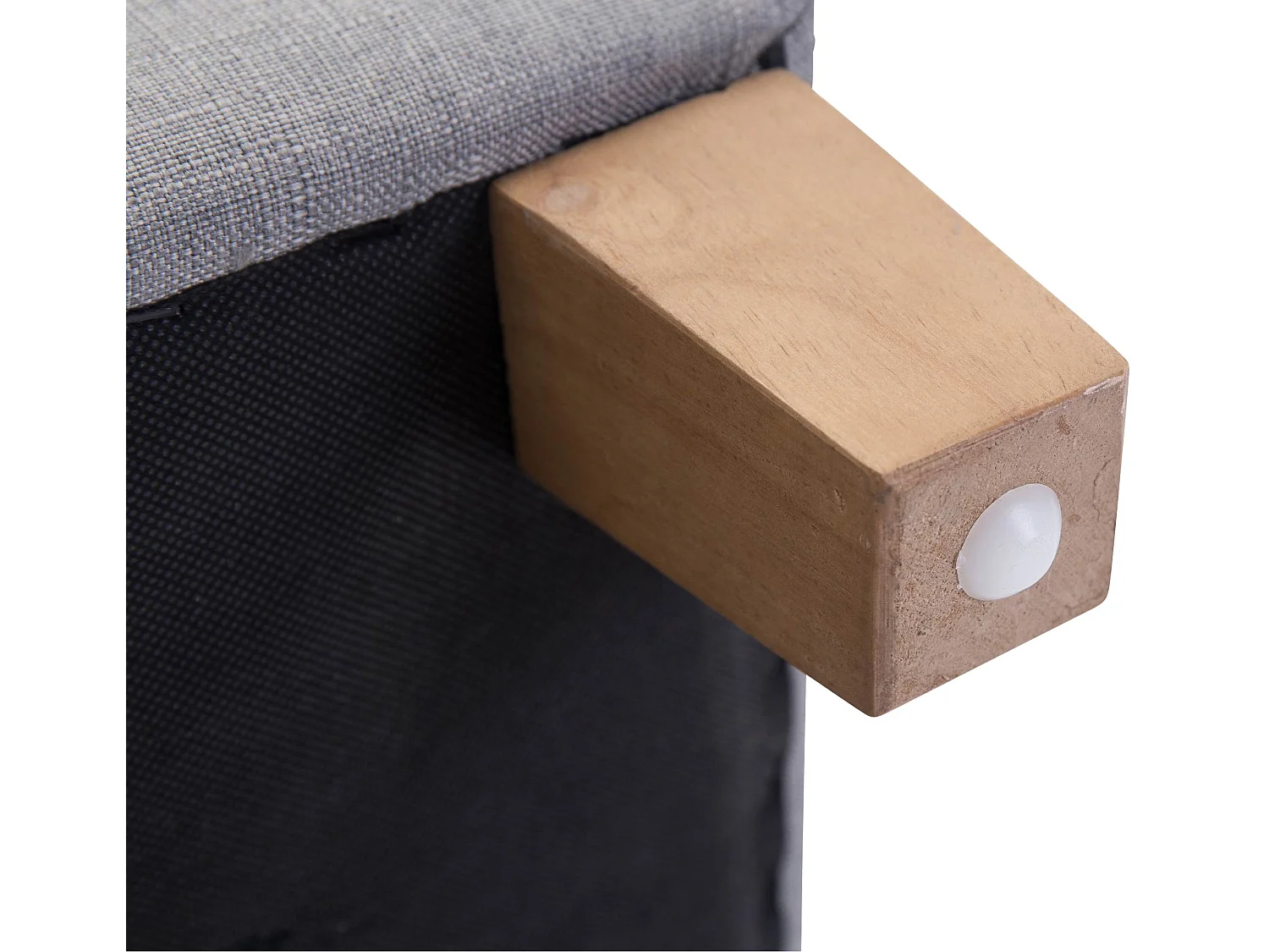 Tabouret - Tissu & Bois - Gris clair - Pharao