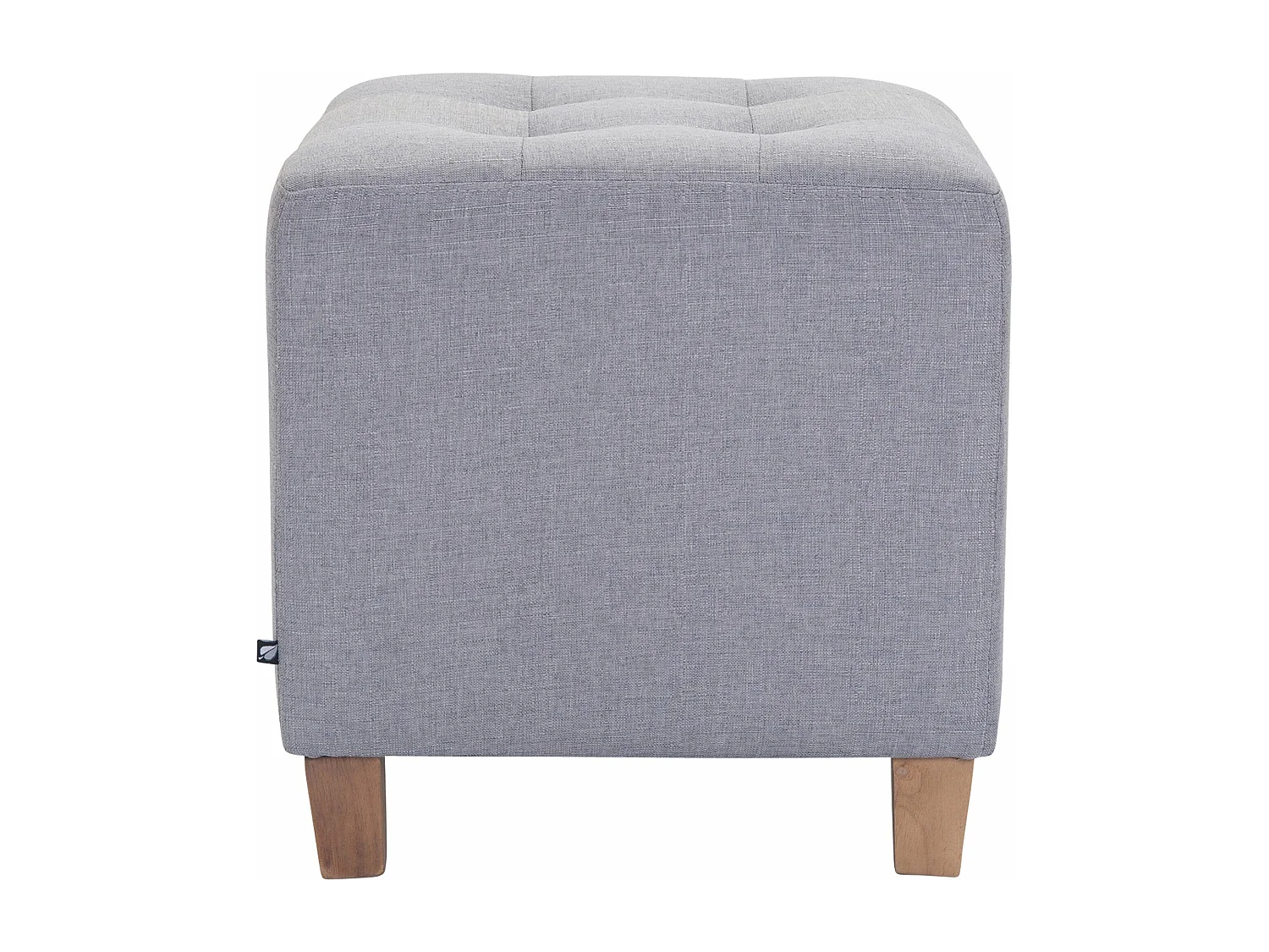 Tabouret - Tissu & Bois - Gris clair - Pharao