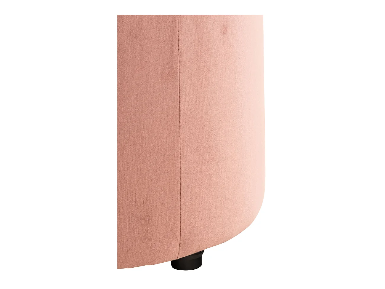 Sitzhocker - Samt & weiß - pink - Pantin