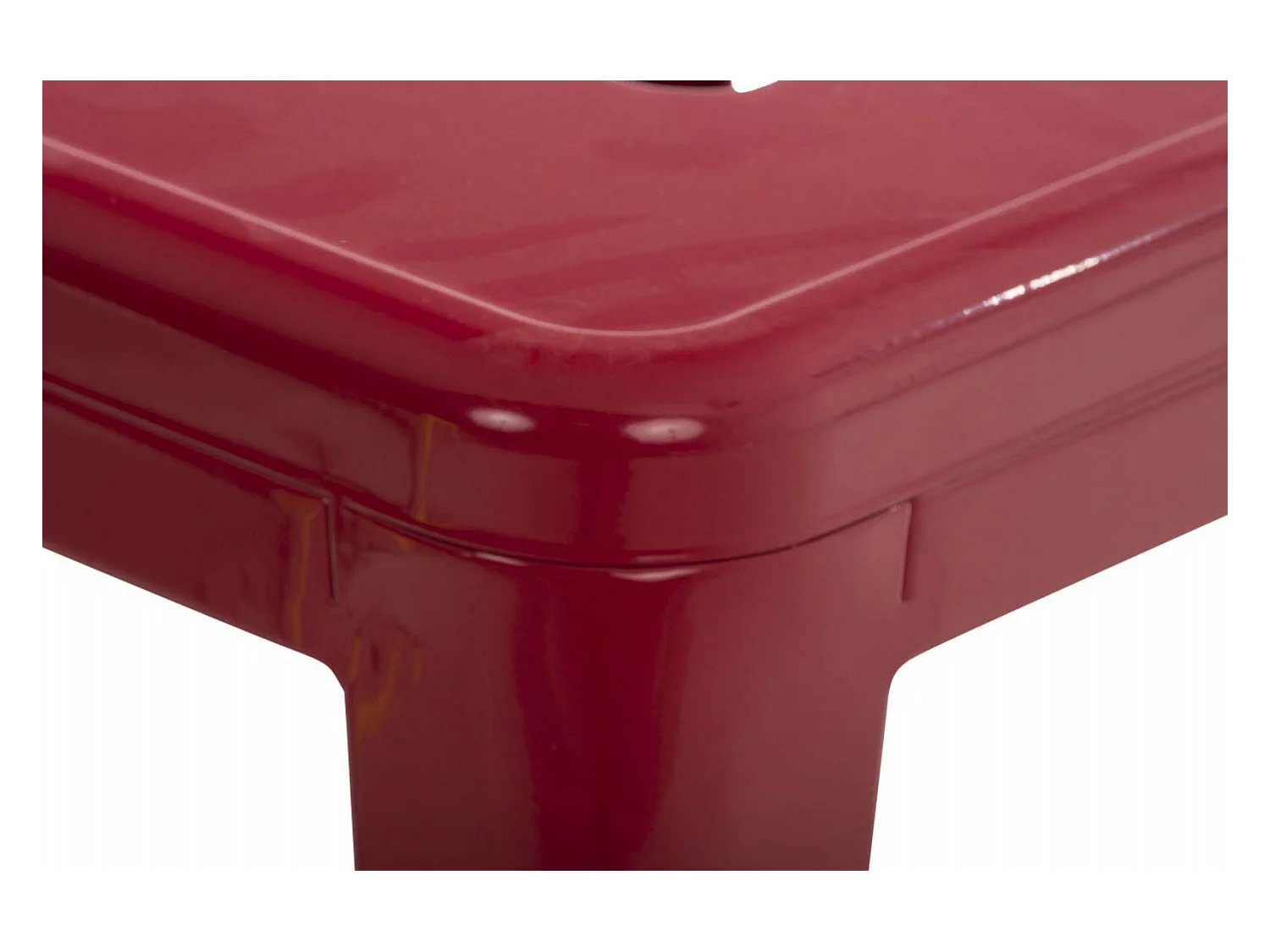 Lot de 4  Tabouret - Métal & Métal - Rouge - Armin