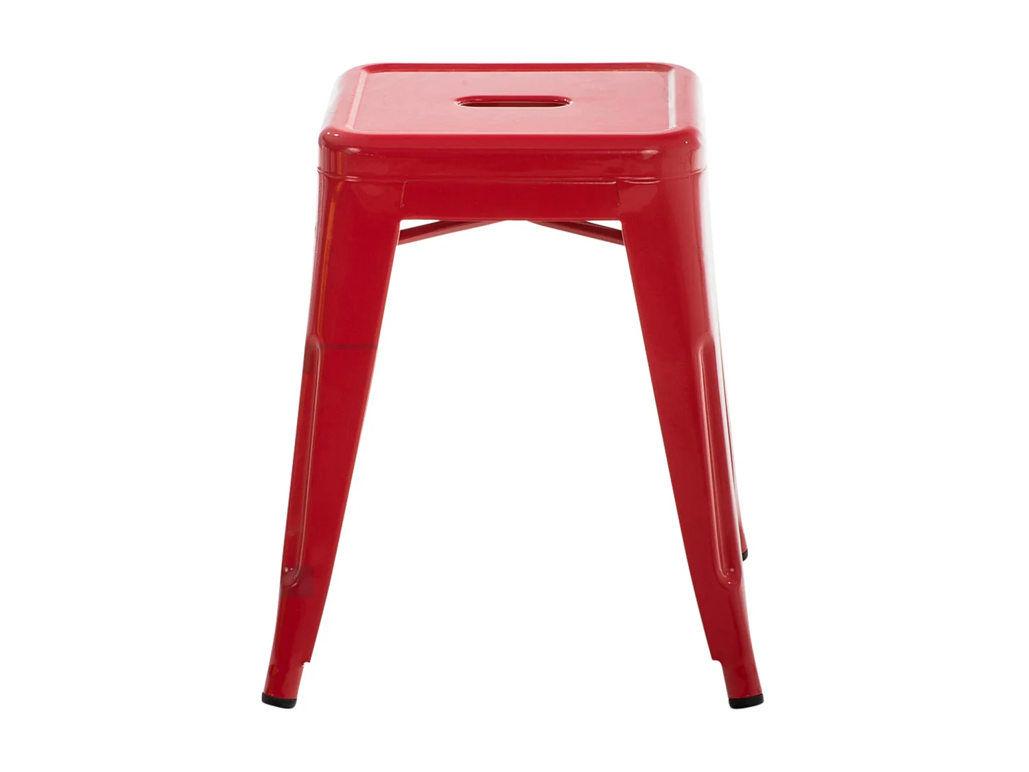 Lot de 4  Tabouret - Métal & Métal - Rouge - Armin
