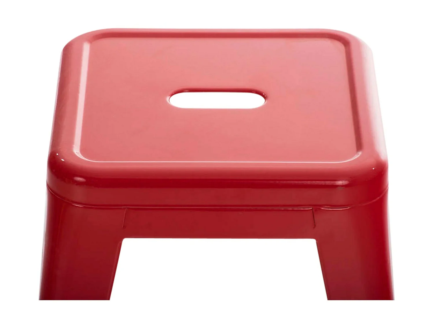 Lot de 4  Tabouret - Métal & Métal - Rouge - Armin