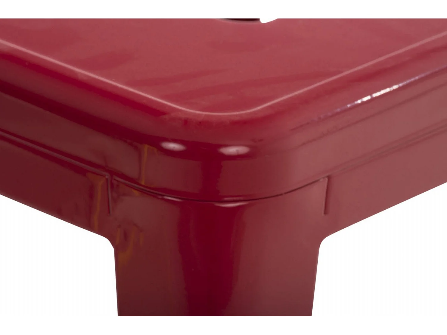 Lot de 4  Tabouret - Métal & Métal - Rouge - Armin