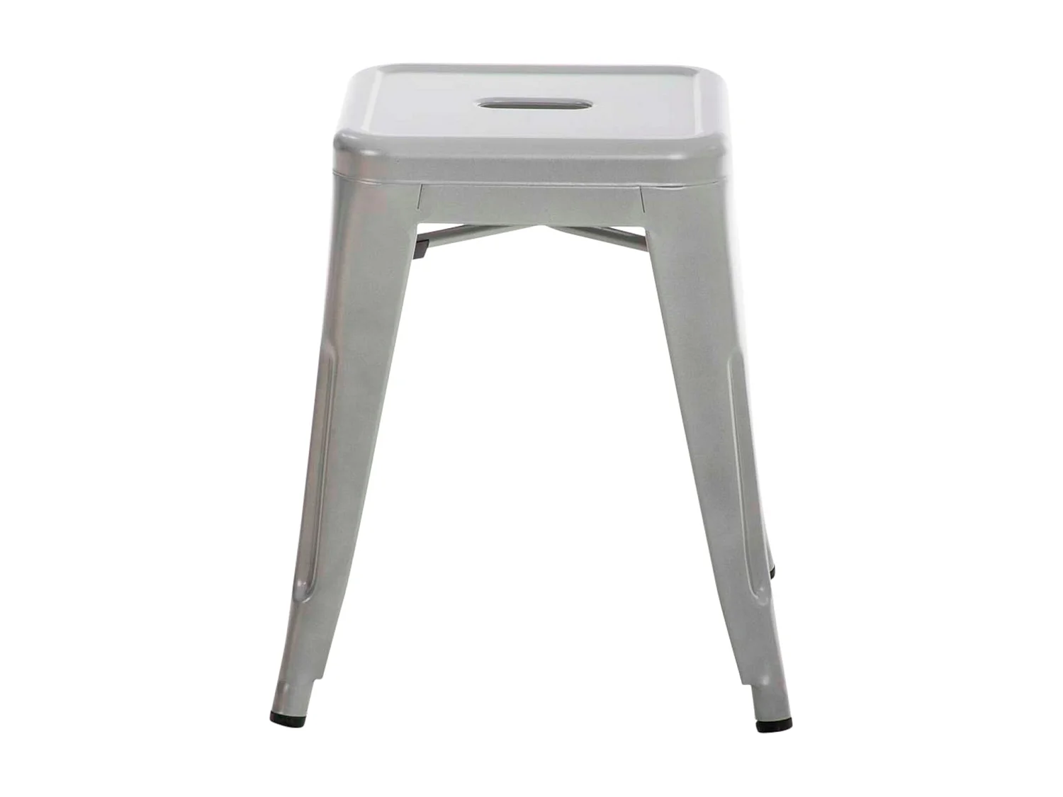 Lot de 4  Tabouret - Métal & Métal - Argent - Armin