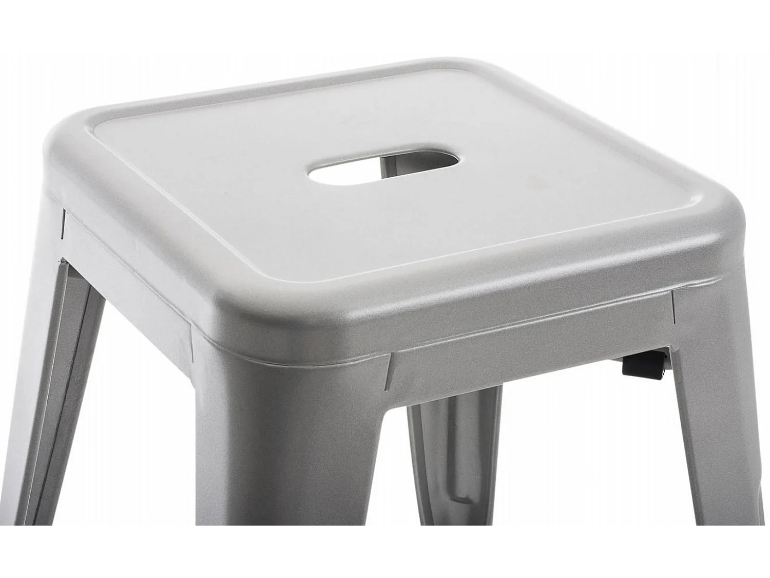 Lot de 4  Tabouret - Métal & Métal - Argent - Armin