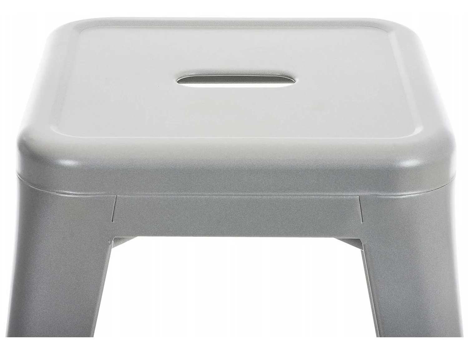 Lot de 4  Tabouret - Métal & Métal - Argent - Armin