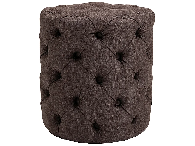 Sitzhocker - Stoff - braun - Drancy