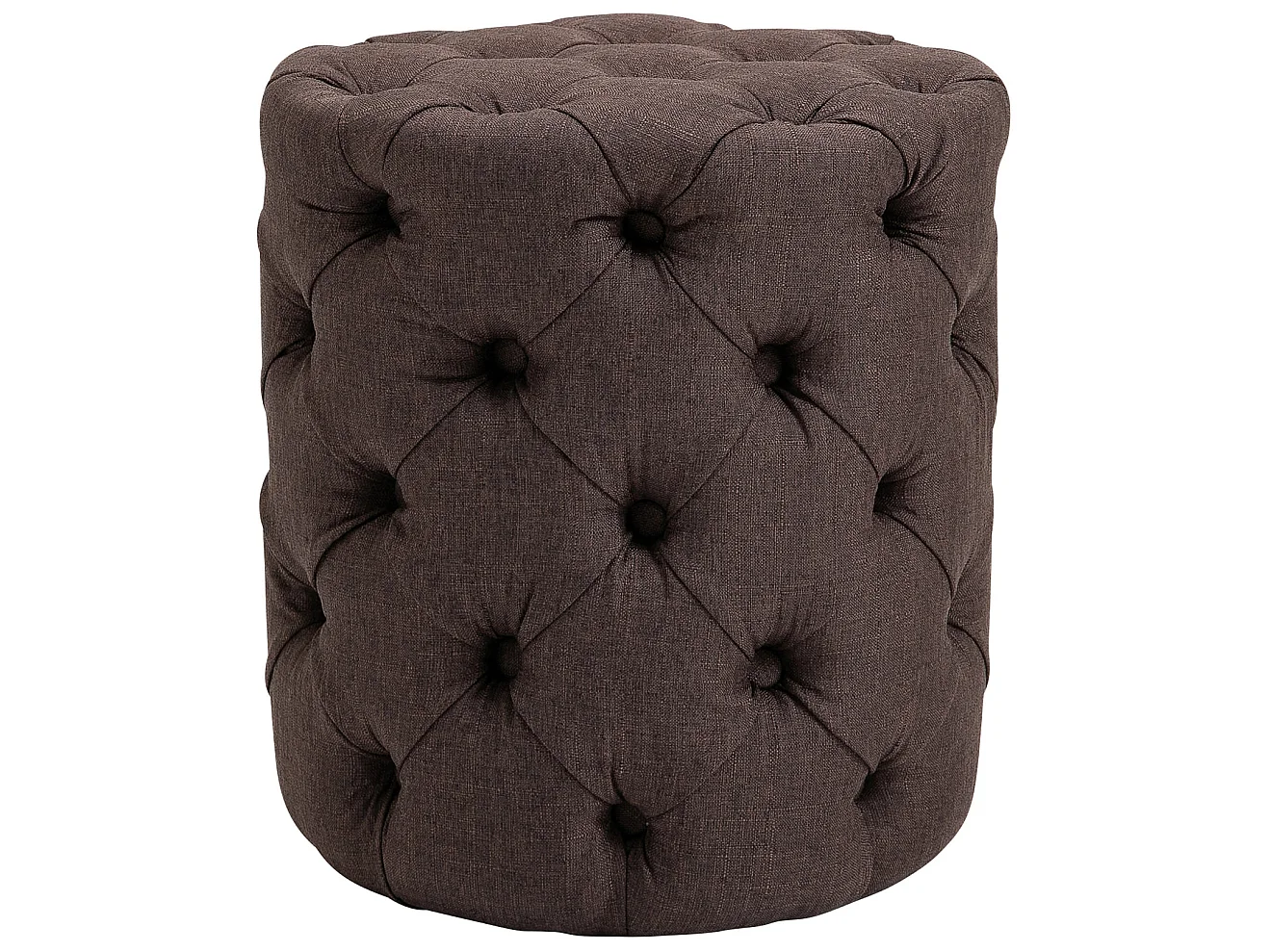 Tabouret - Tissu - Marron - Drancy