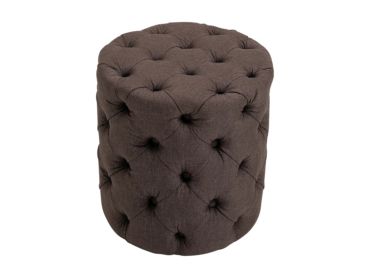 Tabouret - Tissu - Marron - Drancy