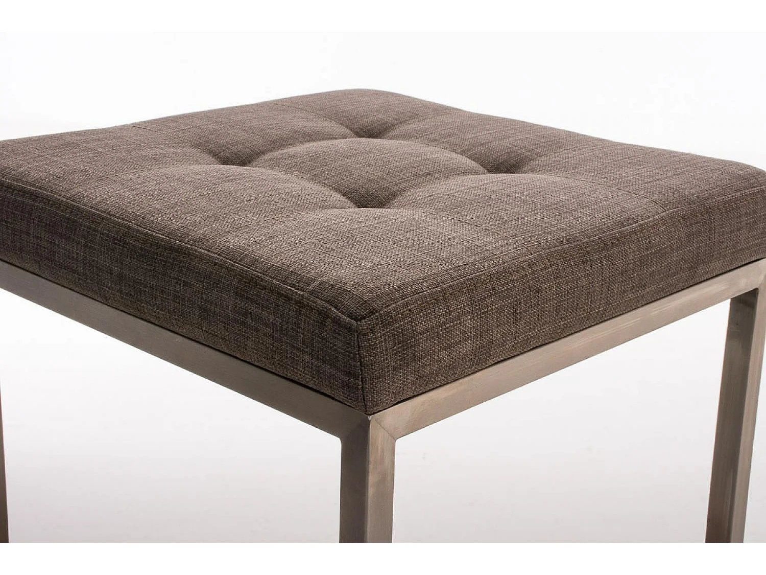Tabouret - Tissu & Acier inoxydable - Gris - Barci