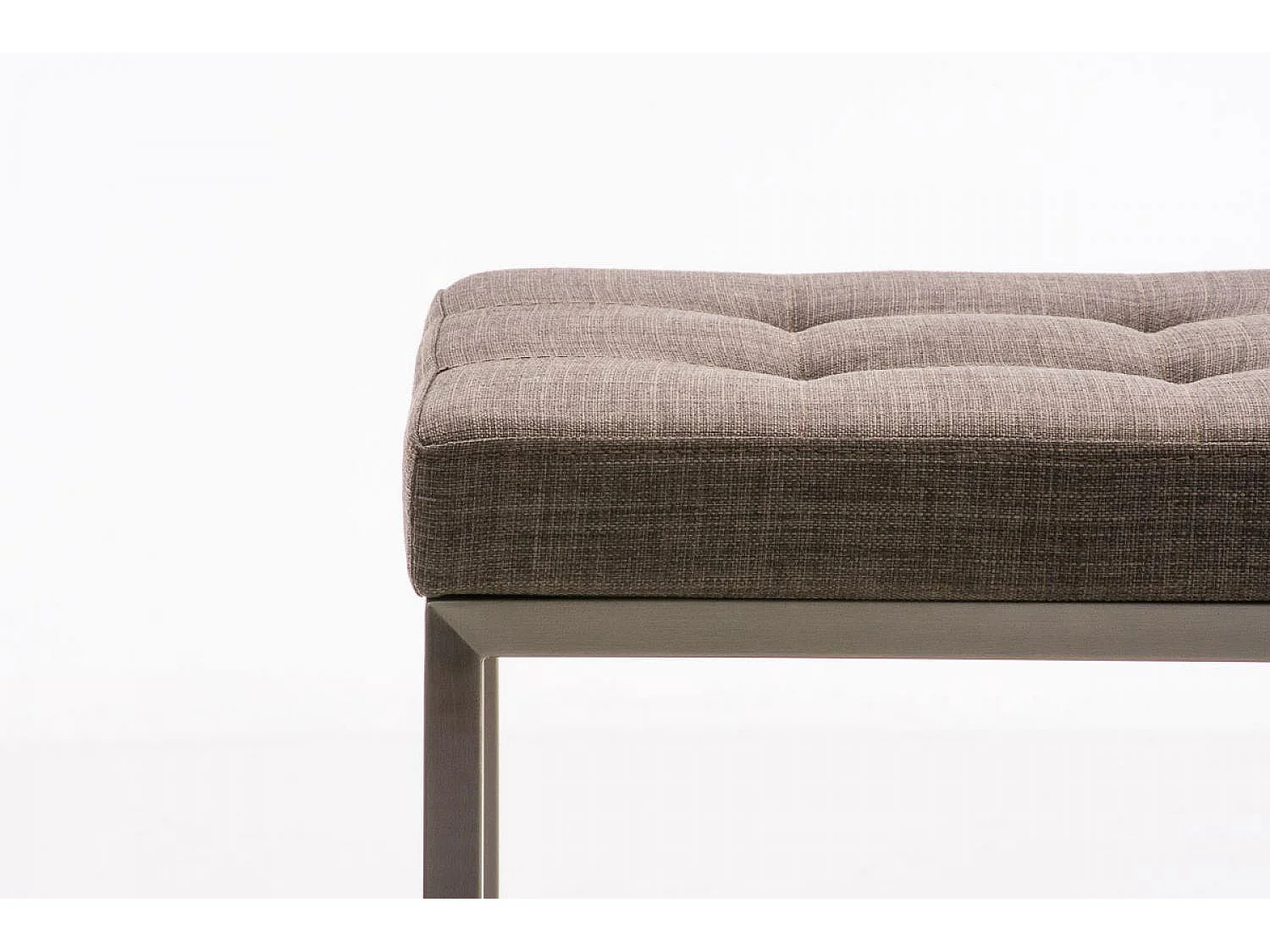 Tabouret - Tissu & Acier inoxydable - Gris - Barci