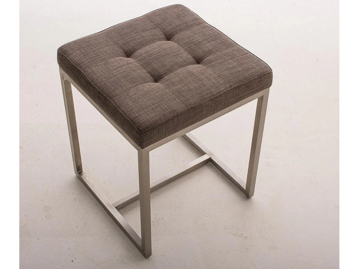 Sgabello - Tessuto & Acciaio inox - grigio - Barci