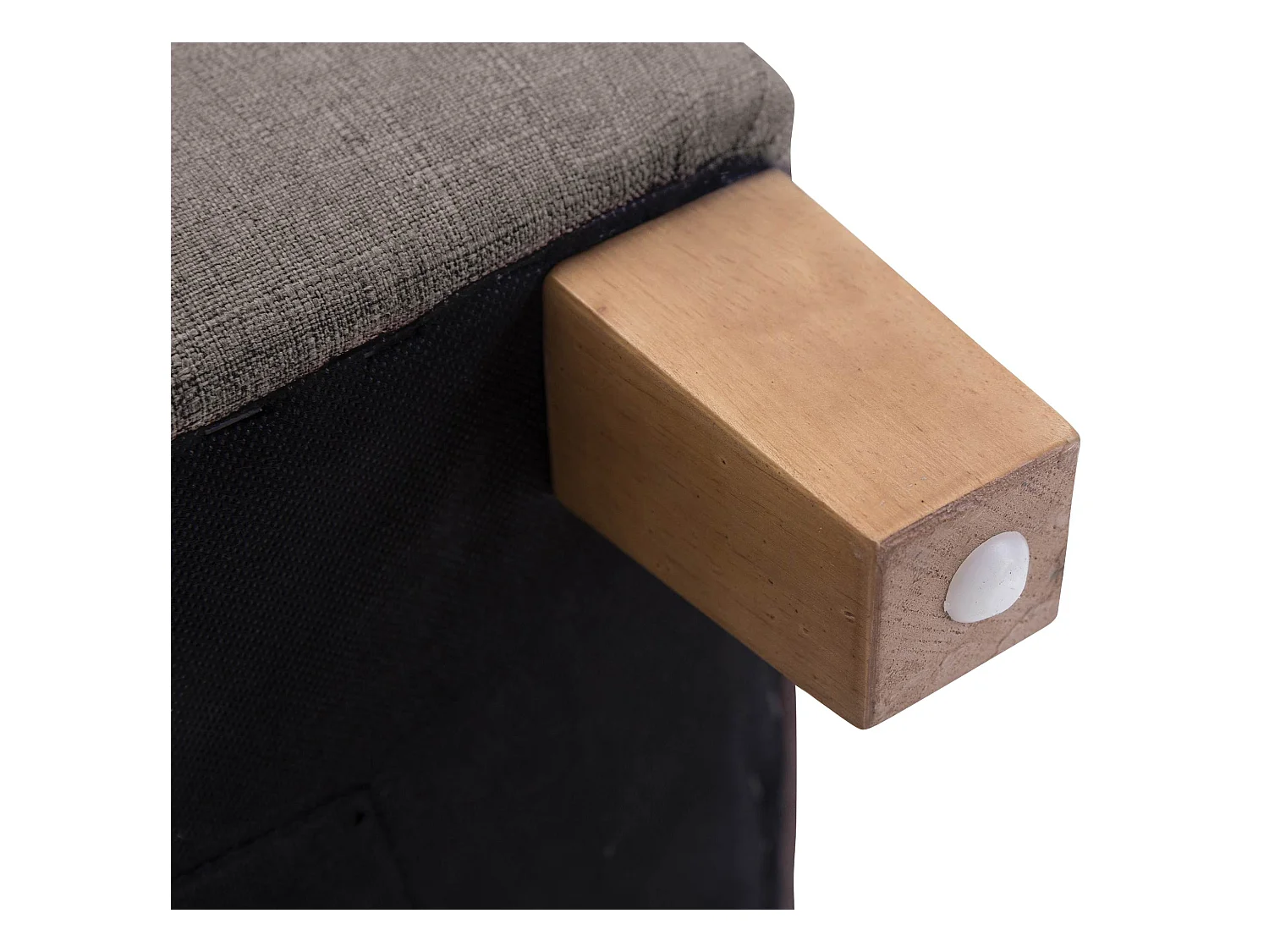 Sgabello - Tessuto & Legno - Tortora - Pharao