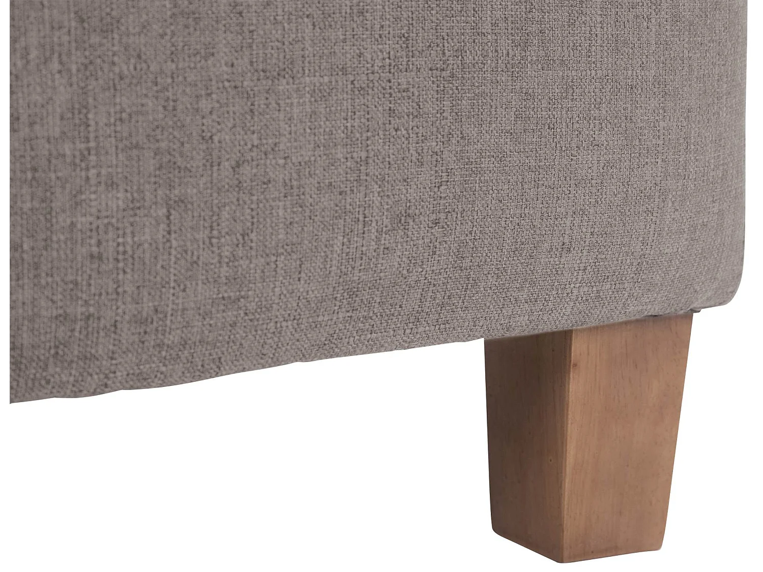 Tabouret - Tissu & Bois - Taupe - Pharao