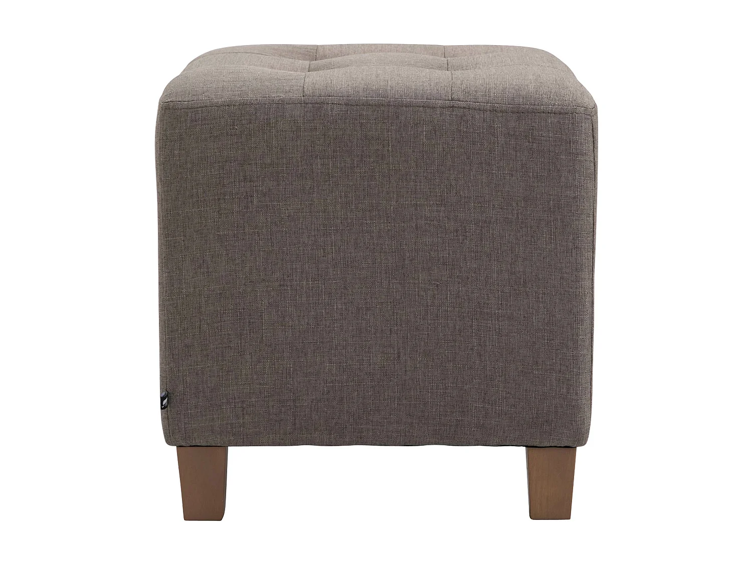 Tabouret - Tissu & Bois - Taupe - Pharao