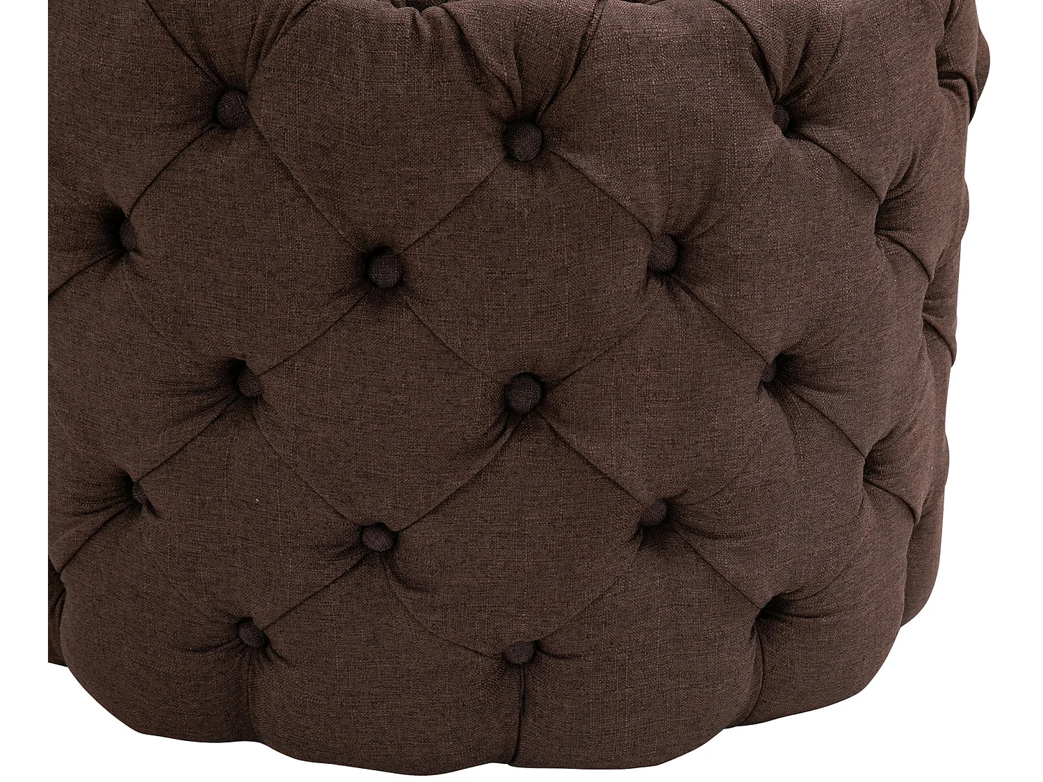 Tabouret - Tissu & Bois - Marron - Drancy