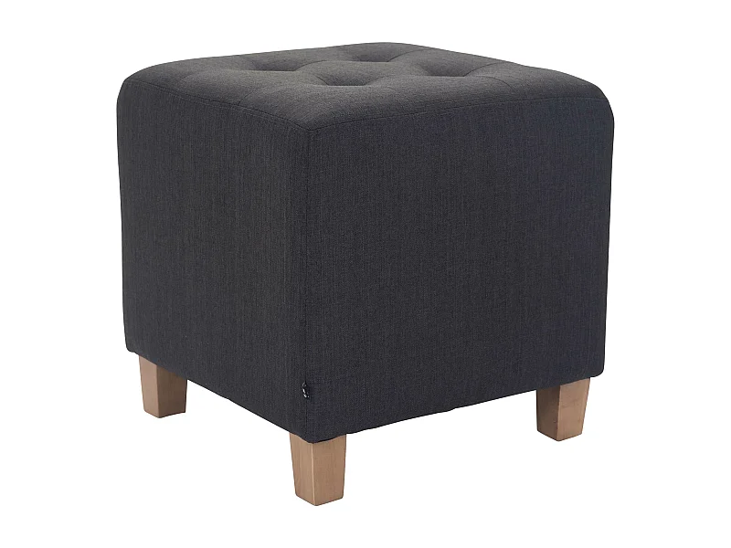 Tabouret - Tissu & Bois - Gris foncé - Pharao