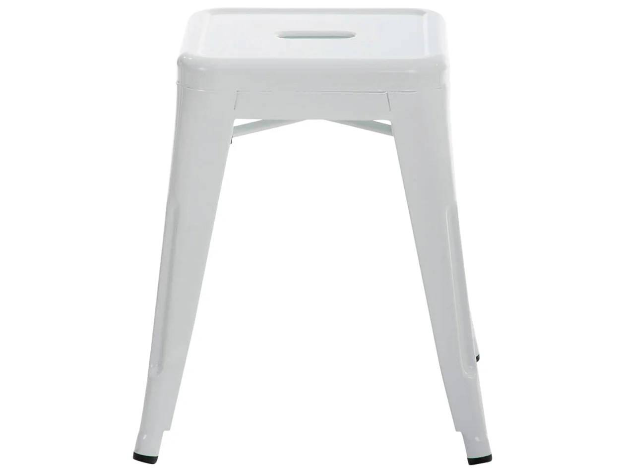 Lot de 4  Tabouret - Métal & Métal - Blanc - Armin