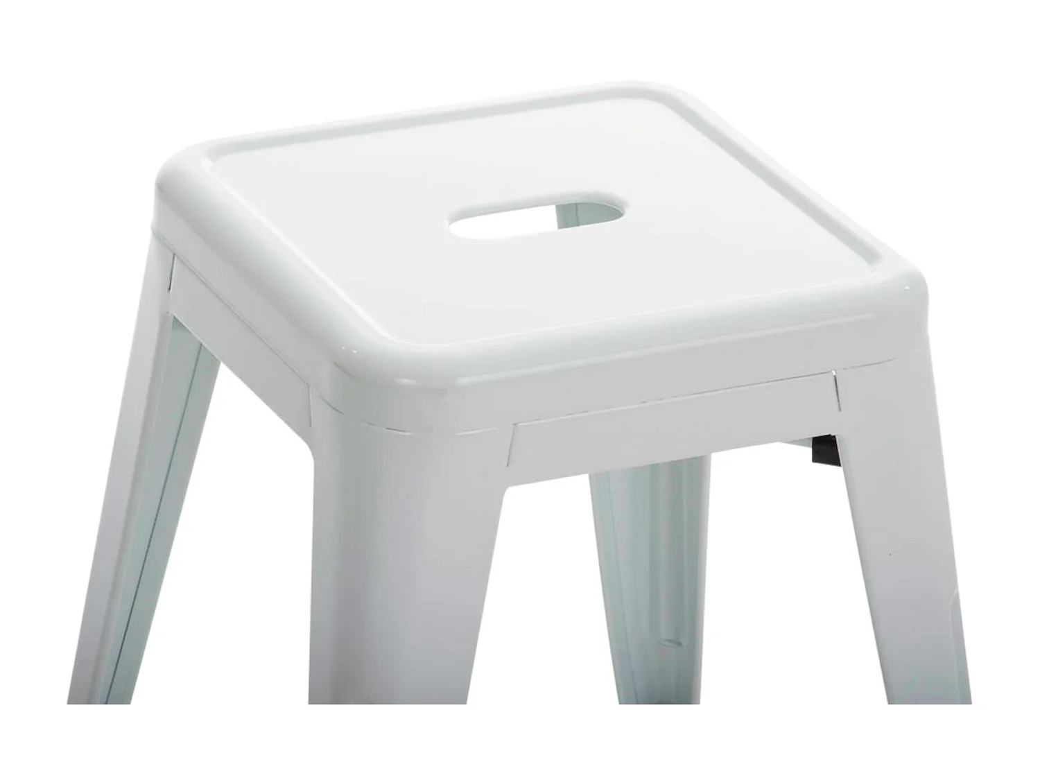 Lot de 4  Tabouret - Métal & Métal - Blanc - Armin