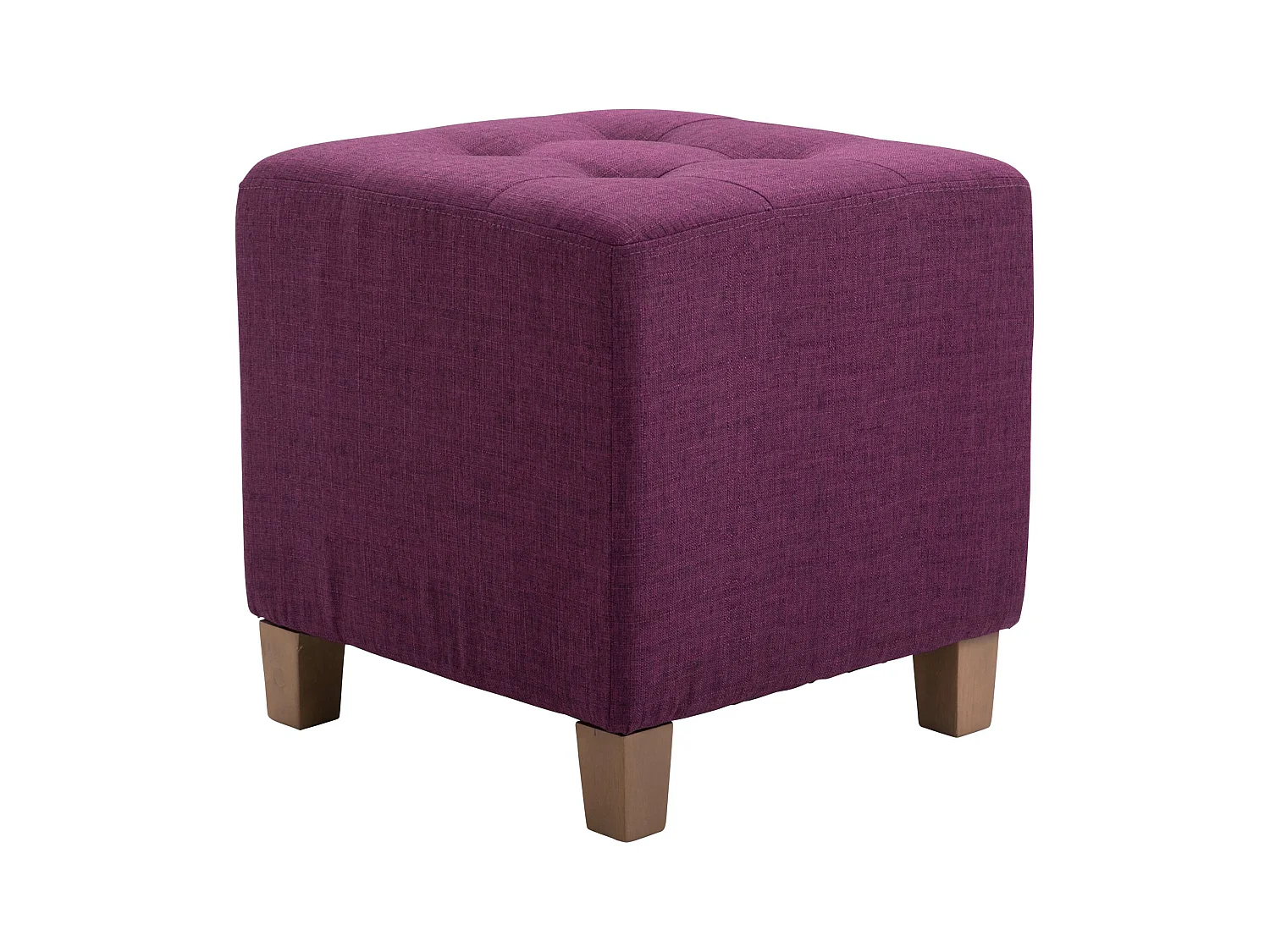 Tabouret - Tissu & Bois - Violet - Pharao